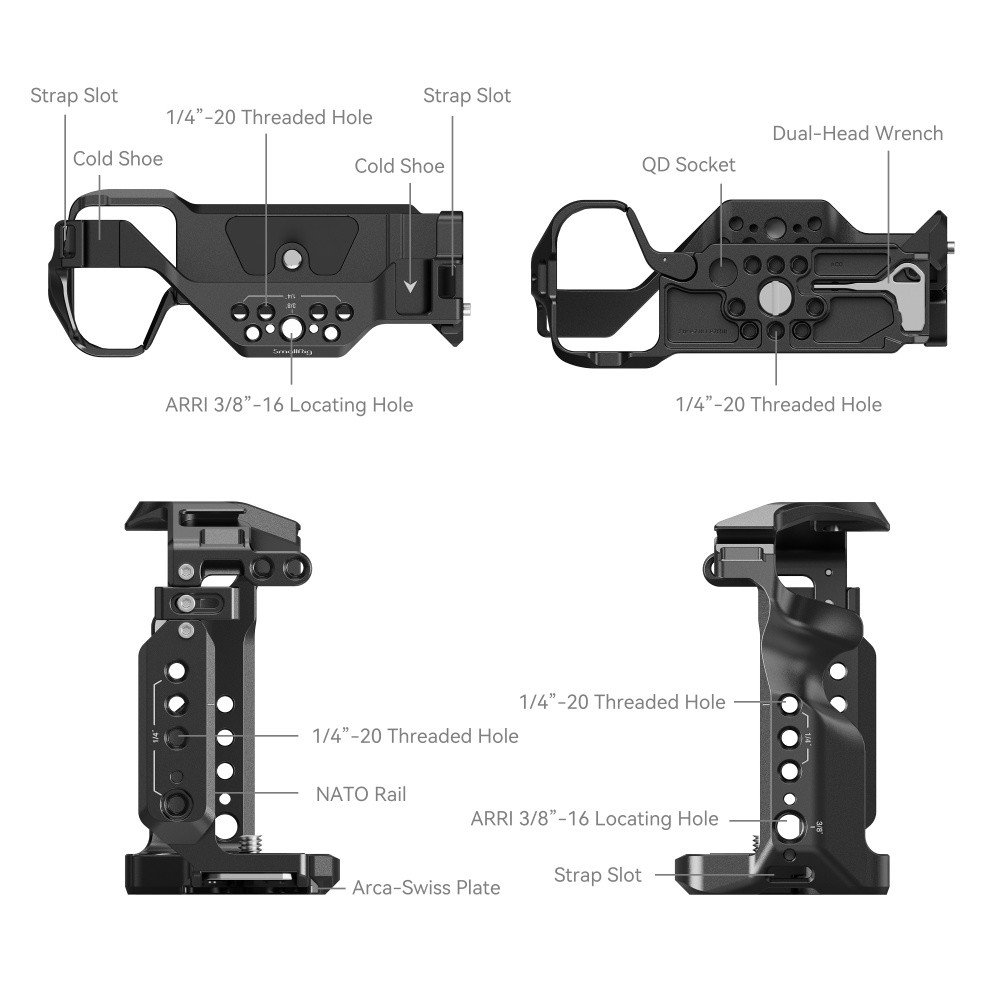 SmallRig Cage for Sony Alpha 7 III / Alpha 7R III 2087D