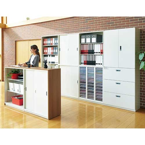 スマートオフィス】Je引違い保管庫 JE-A210S W4 D400【重 プラス