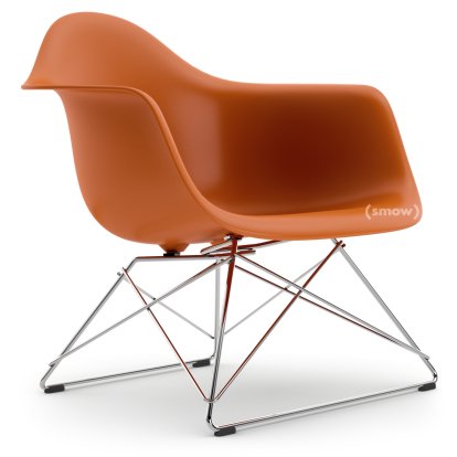 Eames Plastic Armchair LAR, Rusty orange, Without upholstery