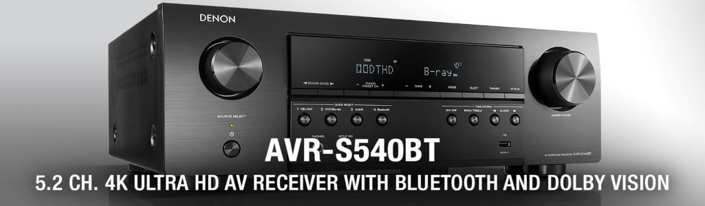 Denon S540 AV Receiver | 5.2 Channel x 70W | Snap One