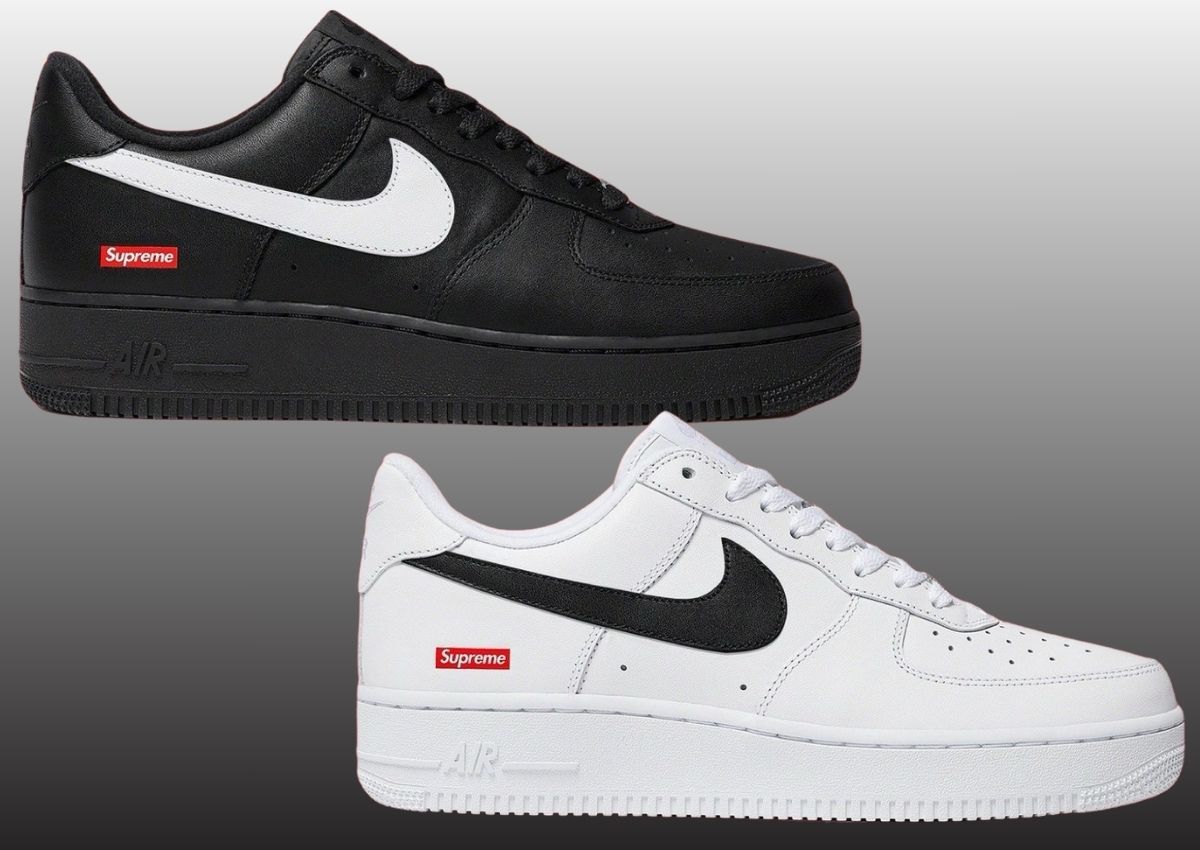 Supreme x Nike Air Force 1 Low Black White 2025 Pack | SneakerFiles