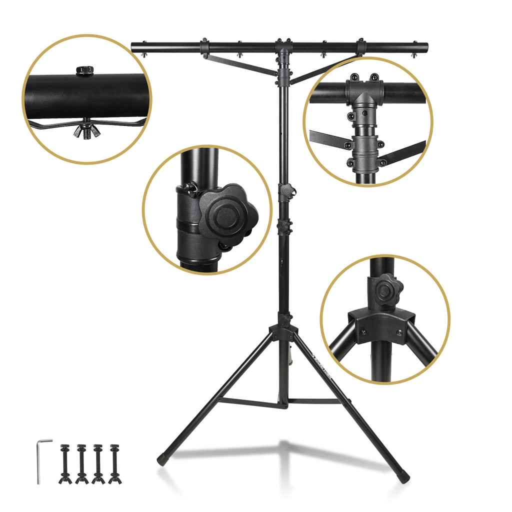 STLS-T09 | 9 ft Tall DJ Lighting Stand, Height Adjustable, with T