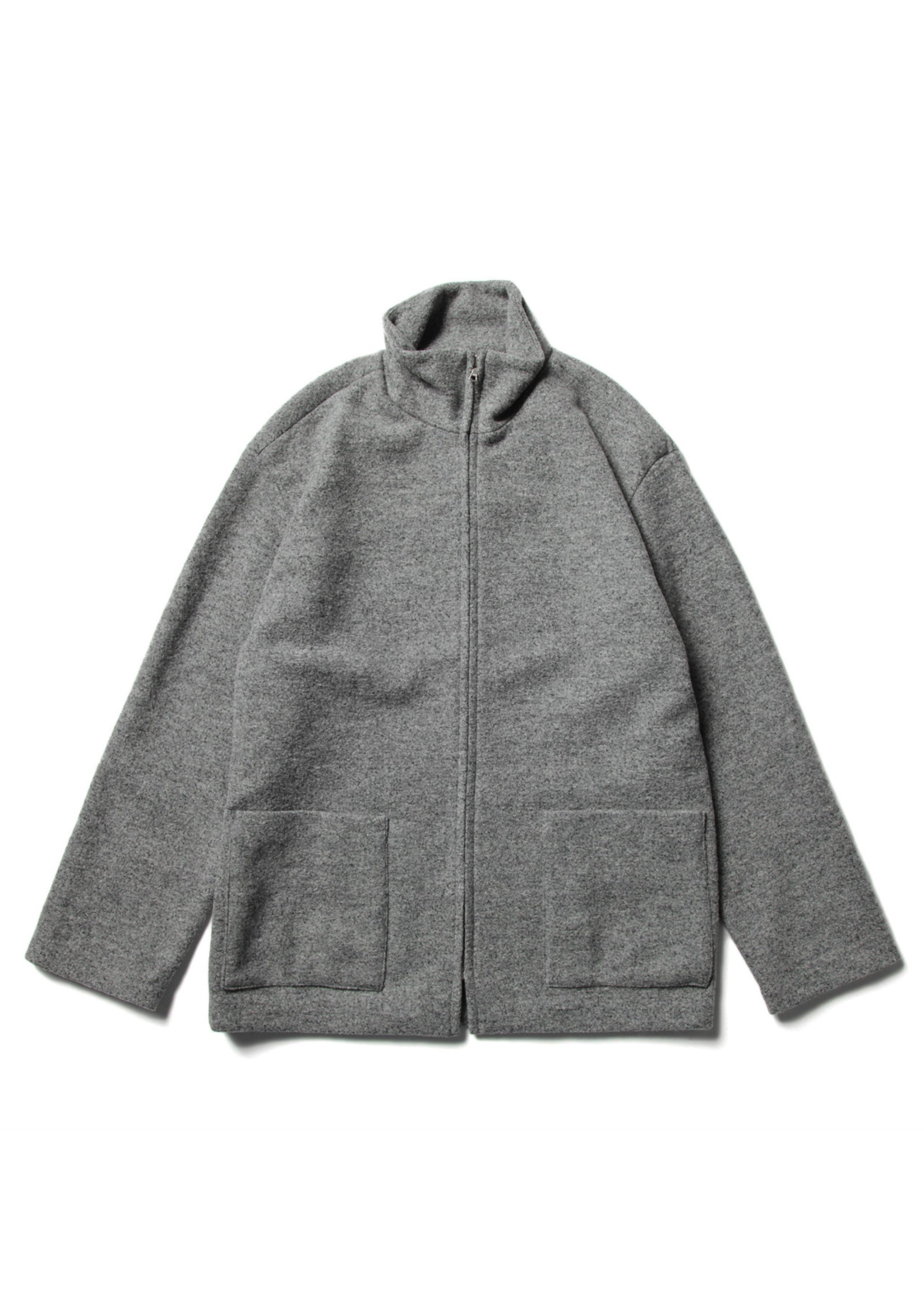 AURALEE - WOOL LING YARN MILLED JERSEY ZIP BLOUSON – SOLAR MTP