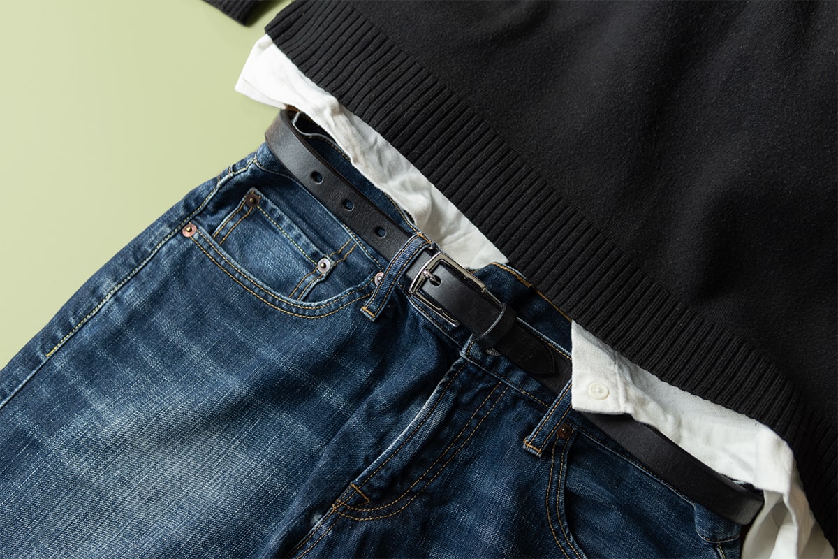 レザーベルトをカジュアルスタイルのアクセントに｜バロン ベルト新