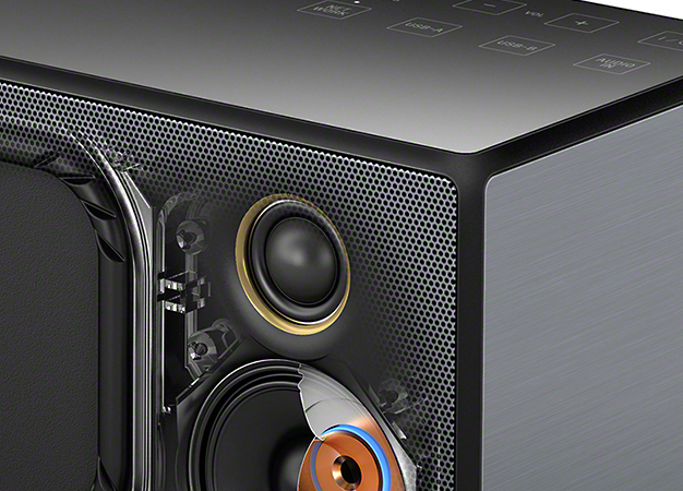 SRS-X88 特長 : 高音質 | アクティブスピーカー／ネックスピーカー