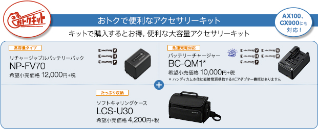 ACC-QMCV7 | デジタルビデオカメラ Handycam ハンディカム | ソニー