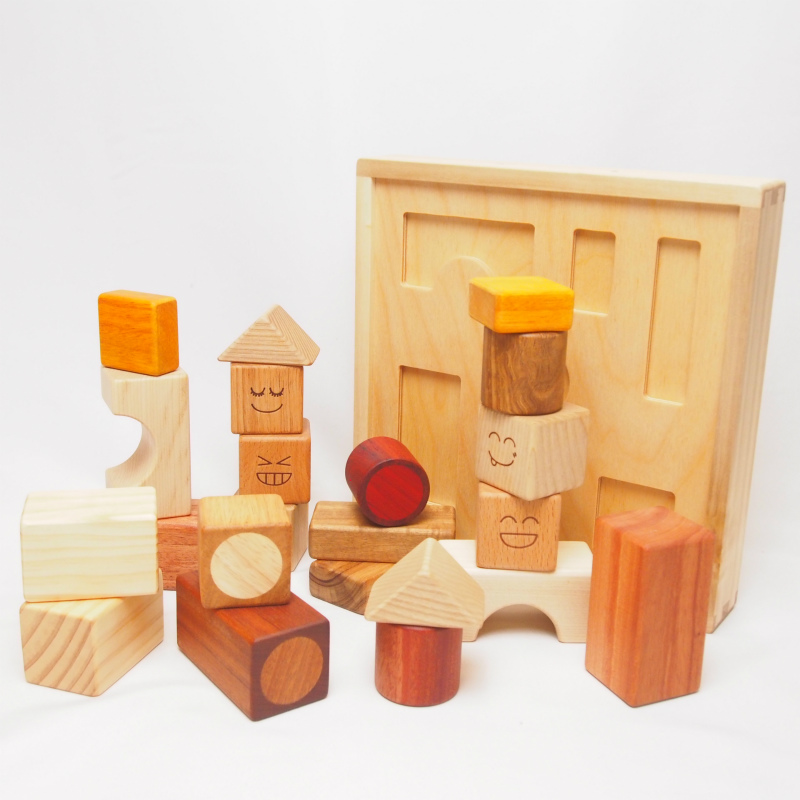 積み木,ドミノ,ブロック はじめての 赤ちゃん 積み木セット 22P 型はめ