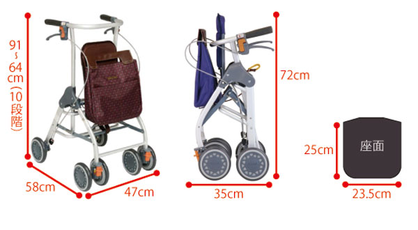 テイコブリトルスリム WAW04 幸和製作所 屋外用歩行車 | 快適空間