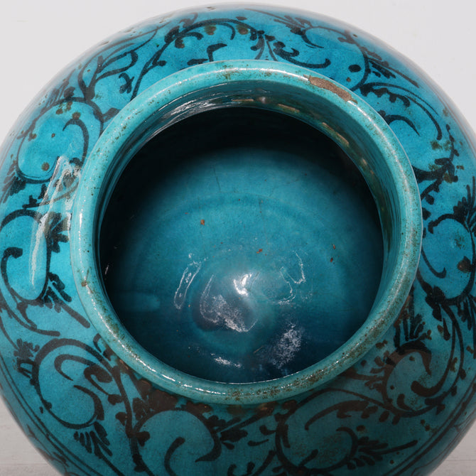 ペルシャ青釉草花魚紋壺【 Persian pot 】 [k0599] – 青梵ギャラリー