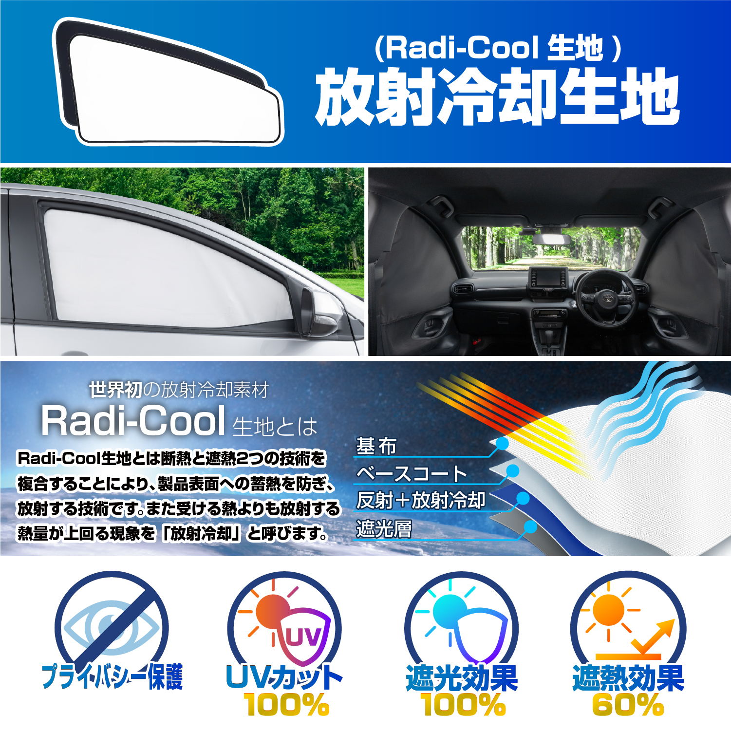 楽らくマグネットカーテン汎用フロントサイド | カー用品のセイワ