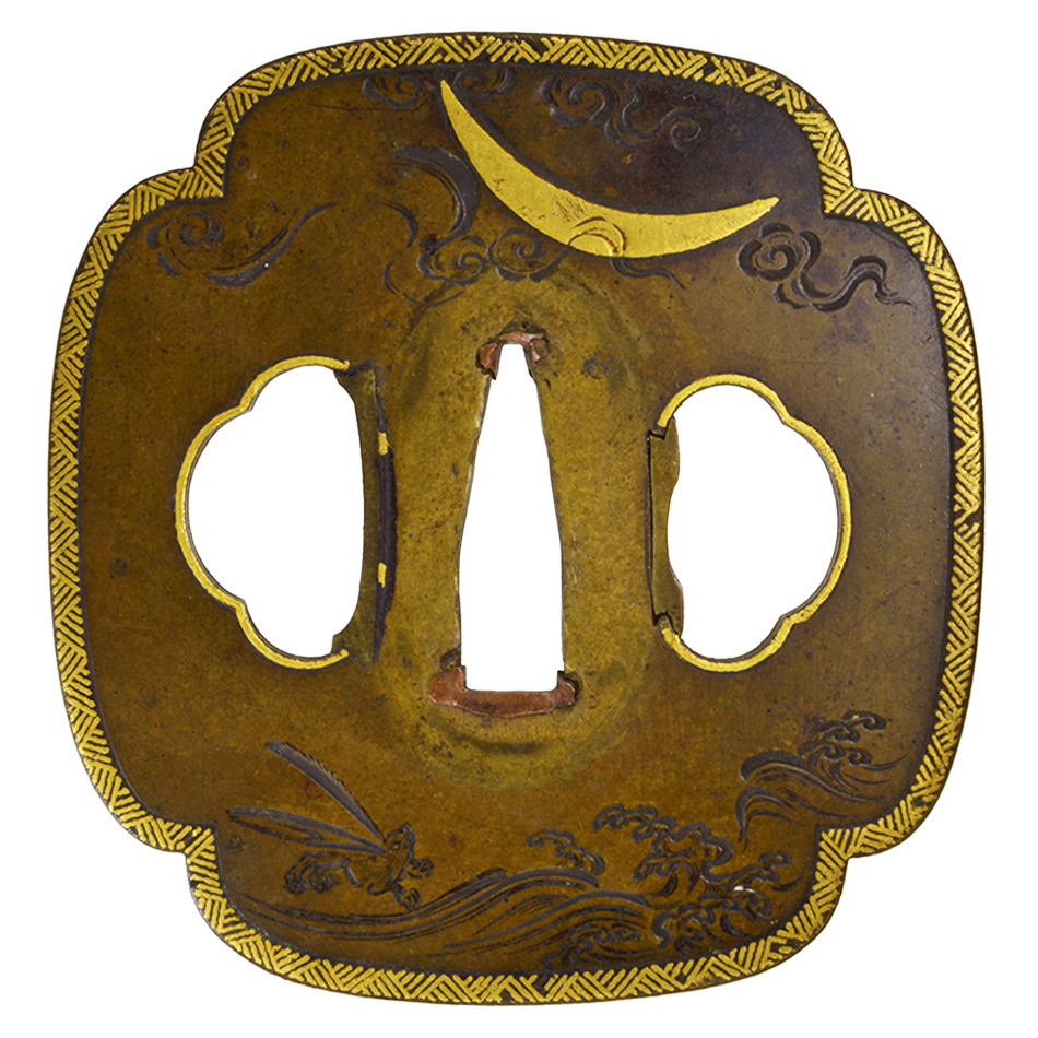 鍔 無銘 埋忠 竹生島図鍔(TU-130515)｜刀・日本刀の販売なら日本刀専門