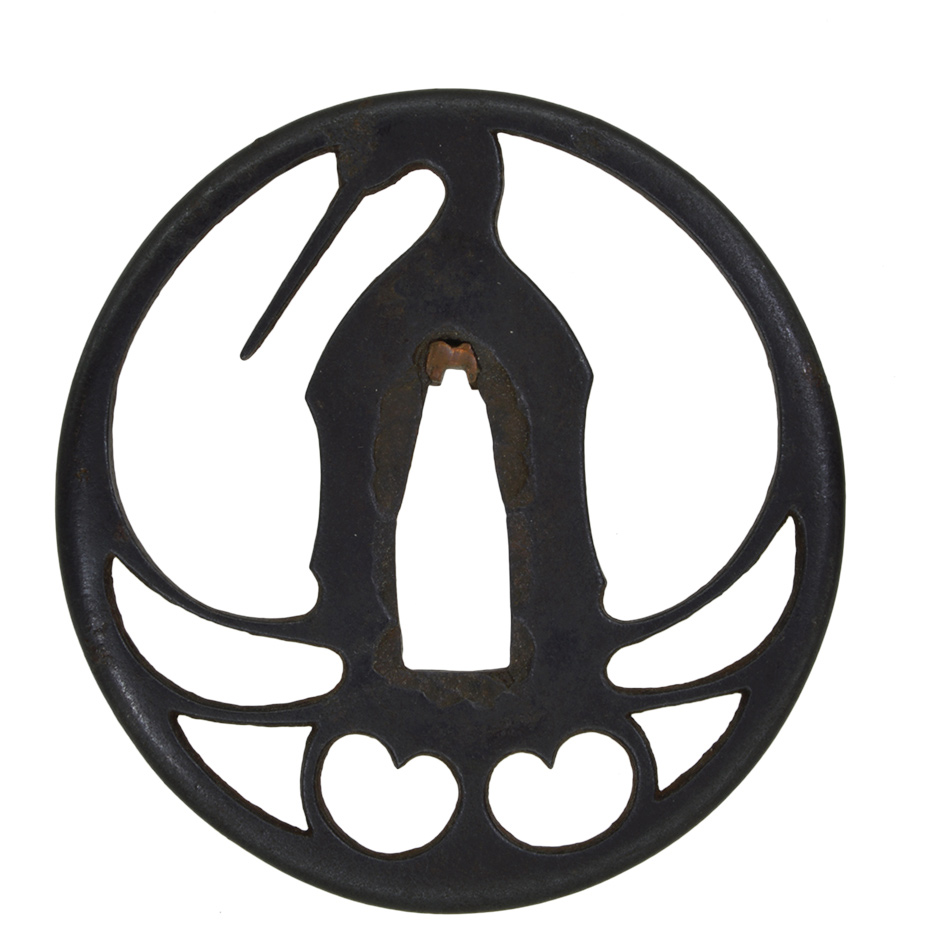 鍔 赤坂 鶴丸透鍔(TU-280515)｜刀・日本刀の販売なら日本刀専門店の