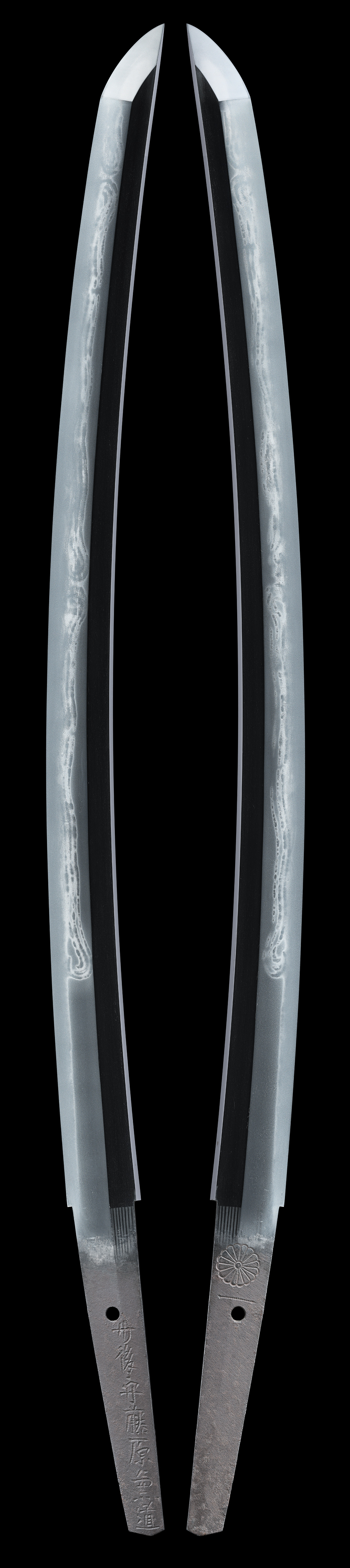 脇差 丹後守藤原兼道 (菊紋)一 附 朱漆塗鞘脇差拵 (WA-110325)｜刀