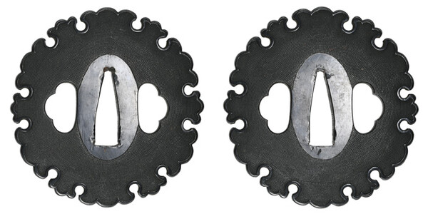 鍔 無銘 加賀金工 雪輪図鍔(TU-020423)｜刀・日本刀の販売なら日本刀