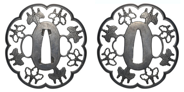 鍔 無銘 京金工 桐紋繋透図鍔 (TU-030725)｜刀・日本刀の販売なら日本