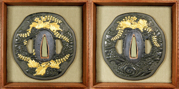 鍔 京金工 波に桐 (TU-080811)｜刀・日本刀の販売なら日本刀専門店の