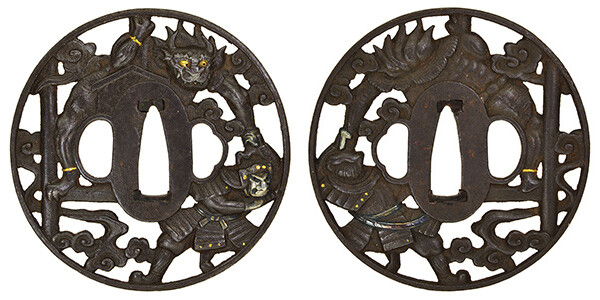 鍔 無銘 彦根 羅生門透鍔(TU-230515)｜刀・日本刀の販売なら日本刀専門