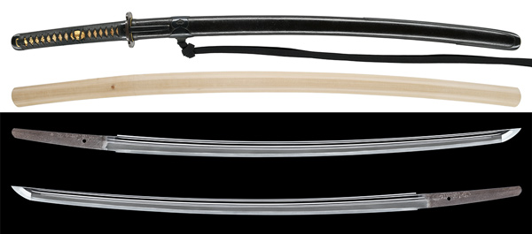 脇差 丹後守藤原兼道 (菊紋)一 附 朱漆塗鞘脇差拵 (WA-110325)｜刀