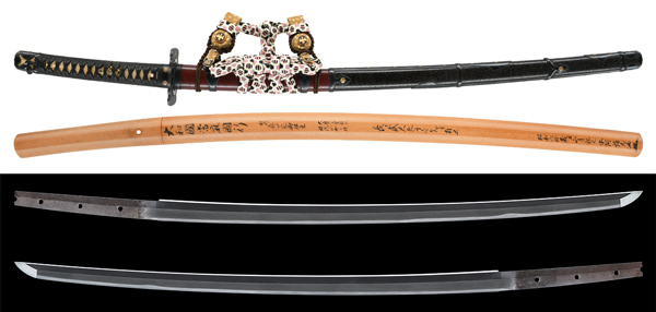 刀 無銘 当麻 附 変塗鞘揃赤銅金具太刀拵 第64回重要刀剣 (KA-020726