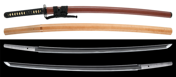 刀 大和守吉道(二代) 附 黒漆変塗鞘打刀拵 (KA-080825)｜刀・日本刀の