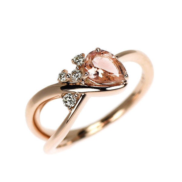 K10PG モルガナイト ダイヤモンド リング D0.04ct ピンキー — セルビー