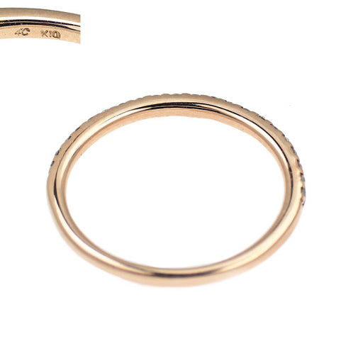 4℃ K10PG ダイヤモンド リング ハーフエタニティ ピンキー — セルビー