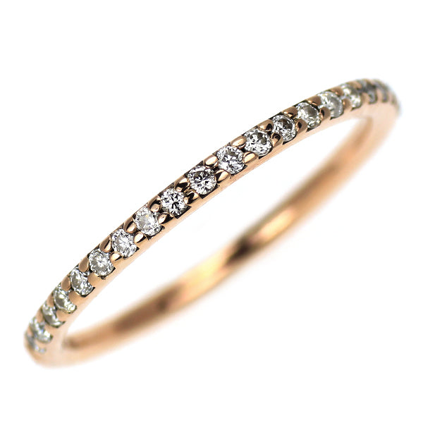 4℃ K10PG ダイヤモンド リング ハーフエタニティ ピンキー — セルビー