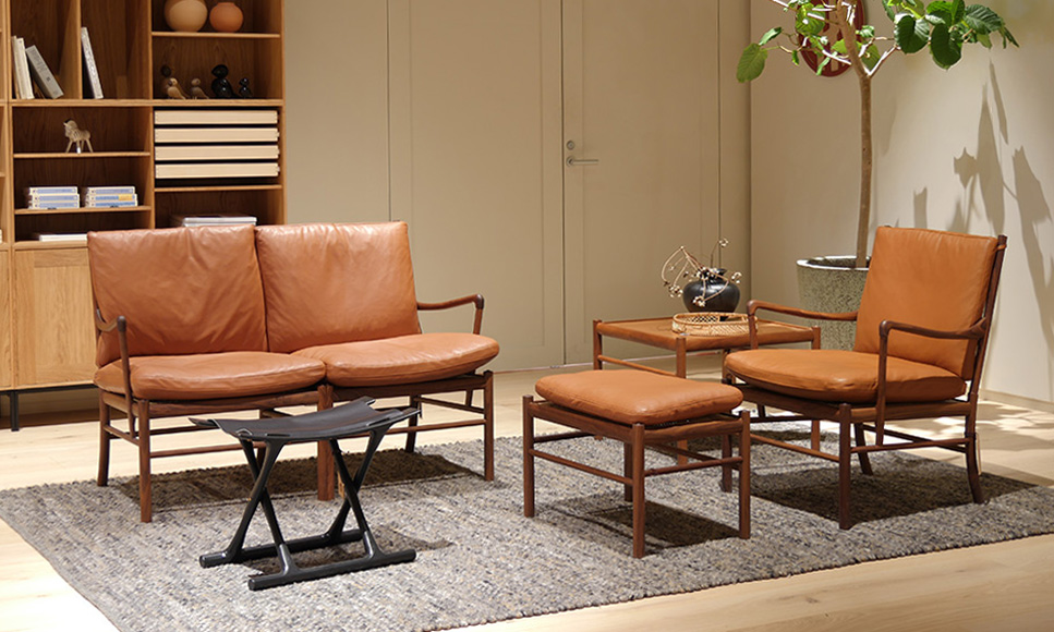 OW149 コロニアルチェア / ウォルナット材 オイル仕上げ THOR307Carl