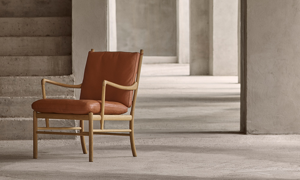 OW149 コロニアルチェア / ウォルナット材 オイル仕上げ THOR307Carl