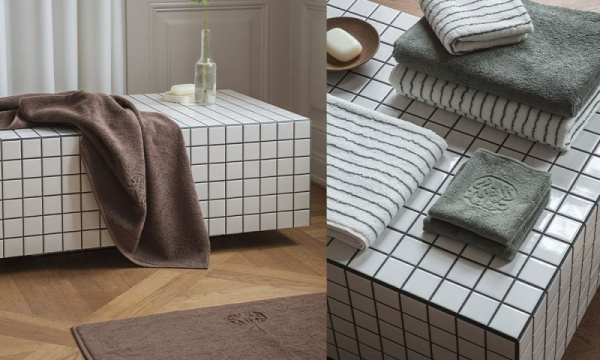 ゲストタオル ダマスクテリー 40×70cm / ミネラルグリーンGeorg Jensen