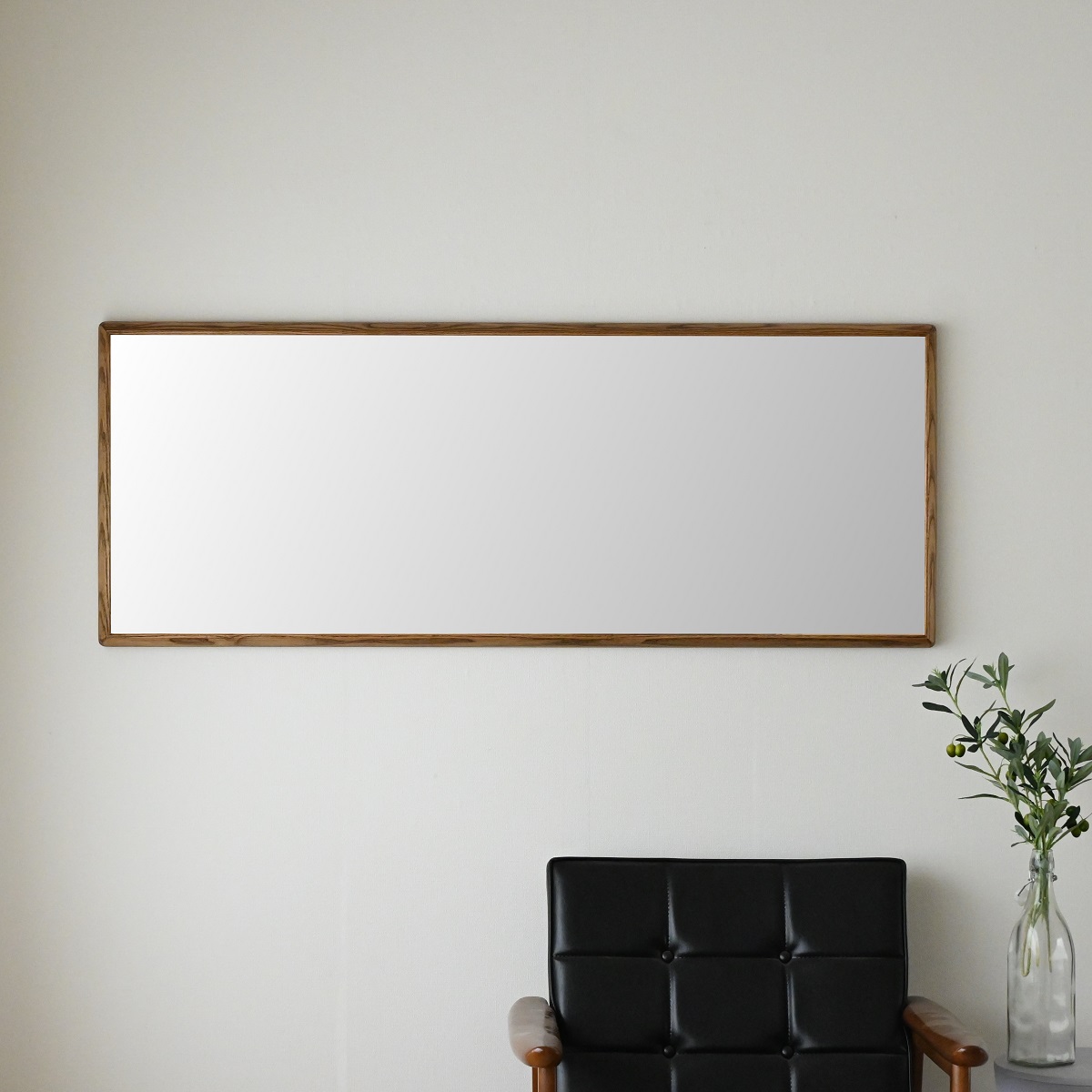 SENNOKI ステラ 全身鏡 姿見 壁掛けミラー 天然木 ホワイトアッシュ 48