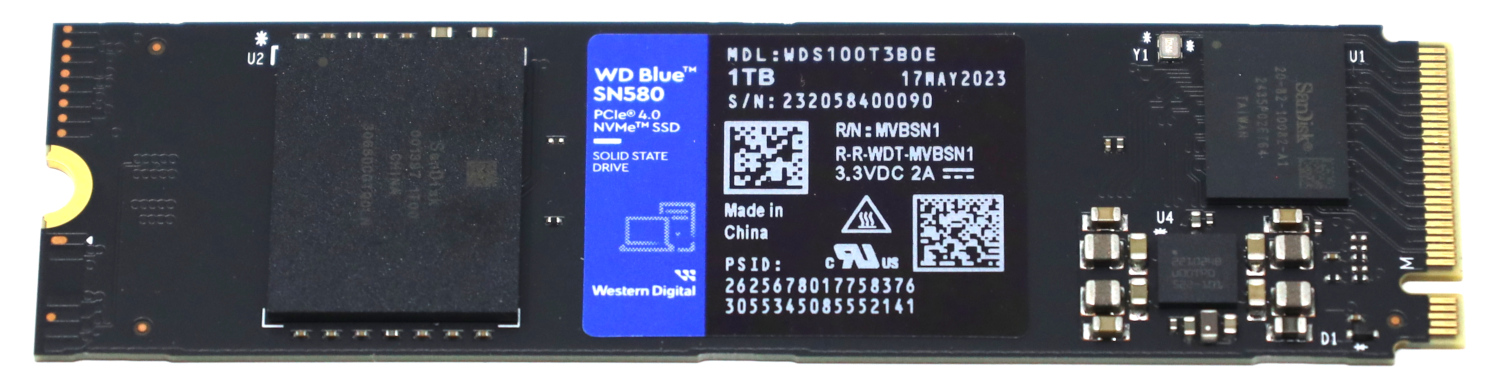 WD Blue SN580 1TB PCIe Gen4 NVMe SSD Review