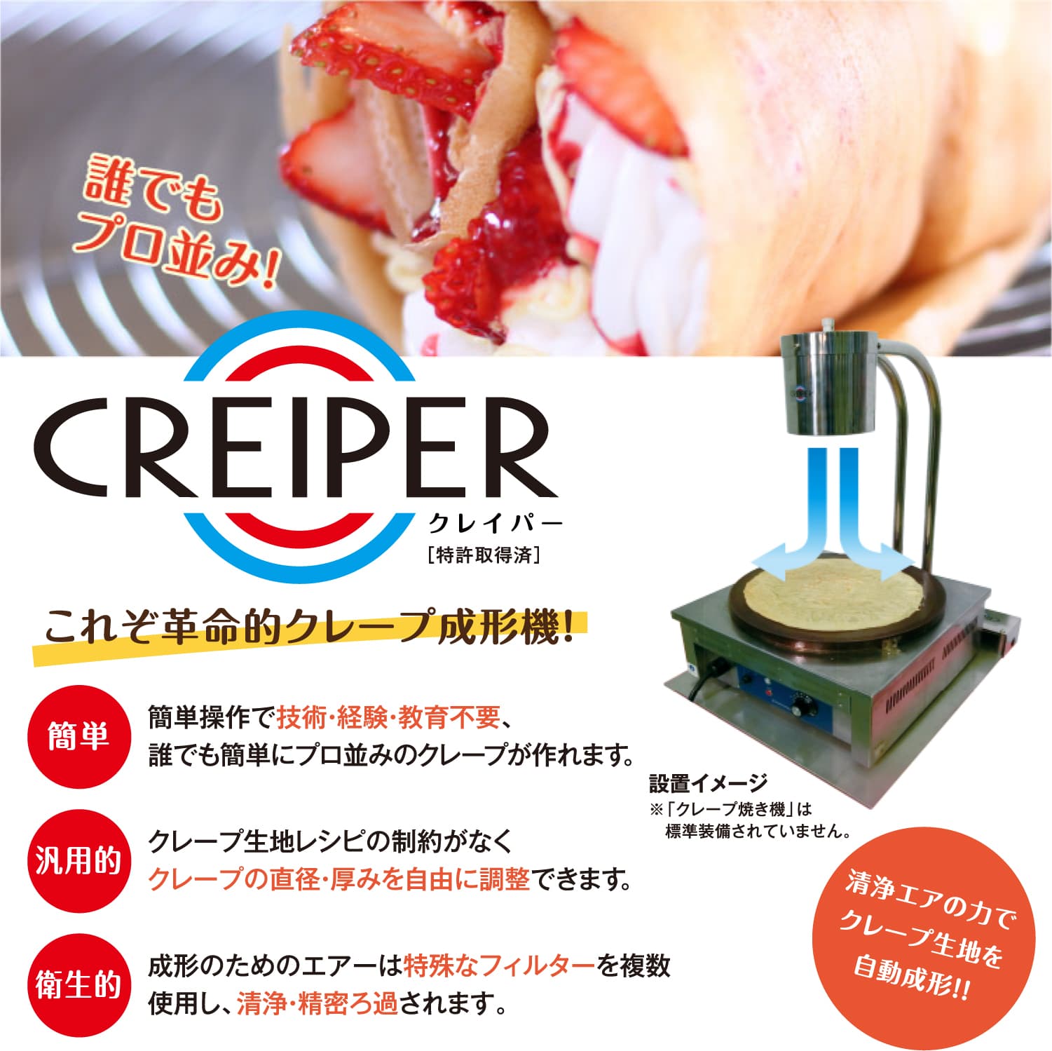 CE型、CREIPER（クレイパー）｜製品のご紹介｜株式会社 里吉製作所