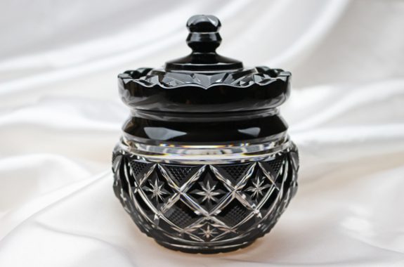 黒切子 シュガーポット | 薩摩切子のことなら薩摩びーどろ工芸
