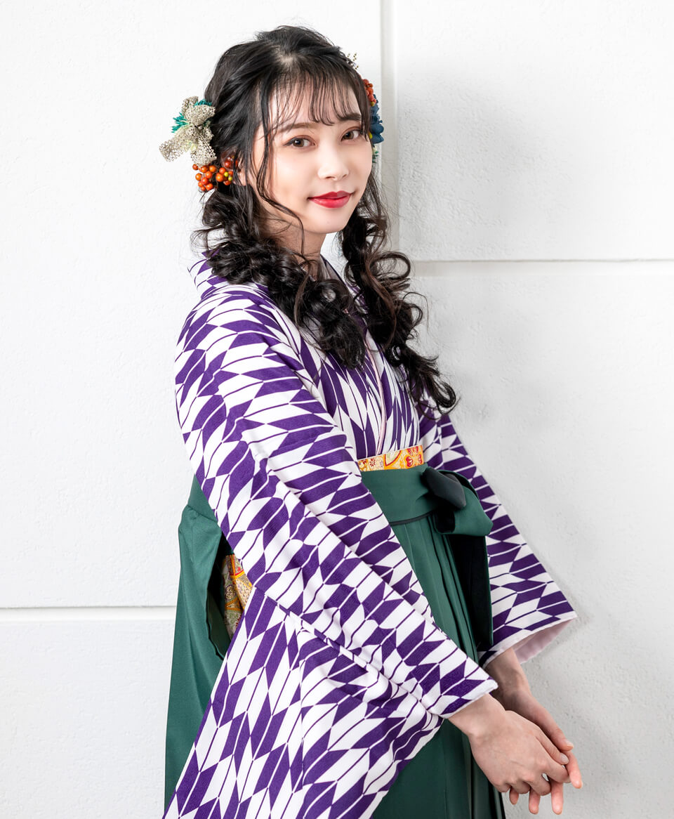 レンタル着物CCC545×袴FBS062 | 【京都さがの館】卒業式袴レンタル