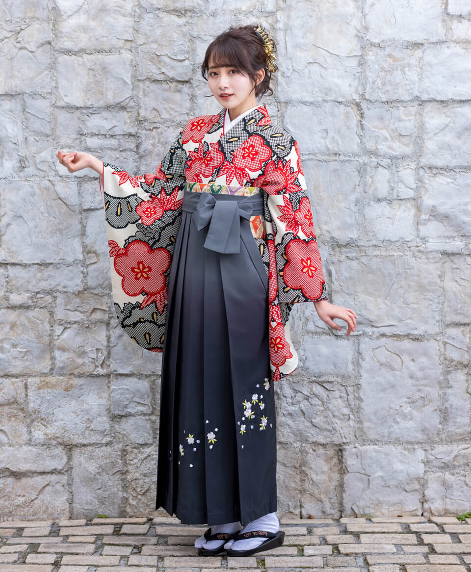 レンタル着物BBB456×袴GRS070 | 【京都さがの館】卒業式袴レンタル