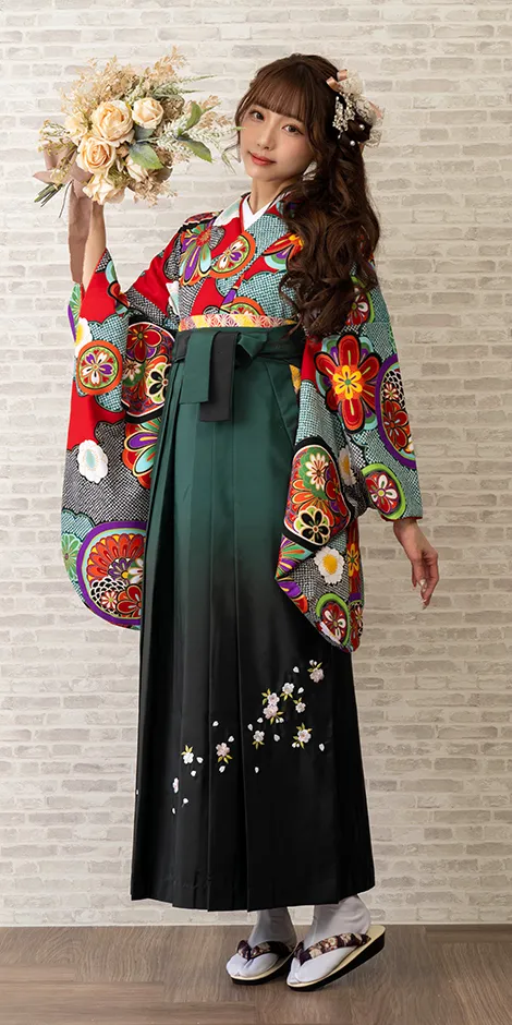 レンタル着物BBB492×袴FBS062 | 【京都さがの館】卒業式袴レンタル