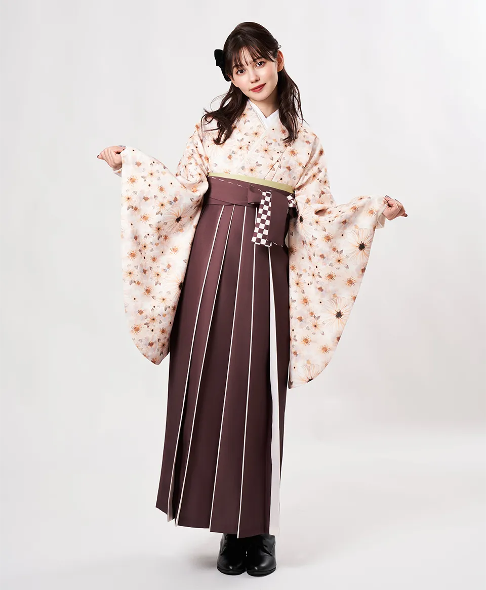 レンタル着物BB4008×袴CLI930 | 【京都さがの館】卒業式袴レンタル