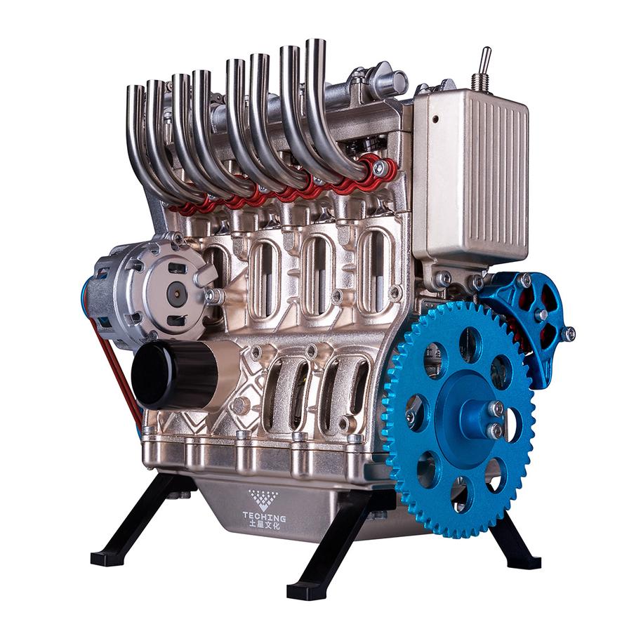 DM13, 4 Cylinder DIY Engine Model Kit that Runs, STEM Education