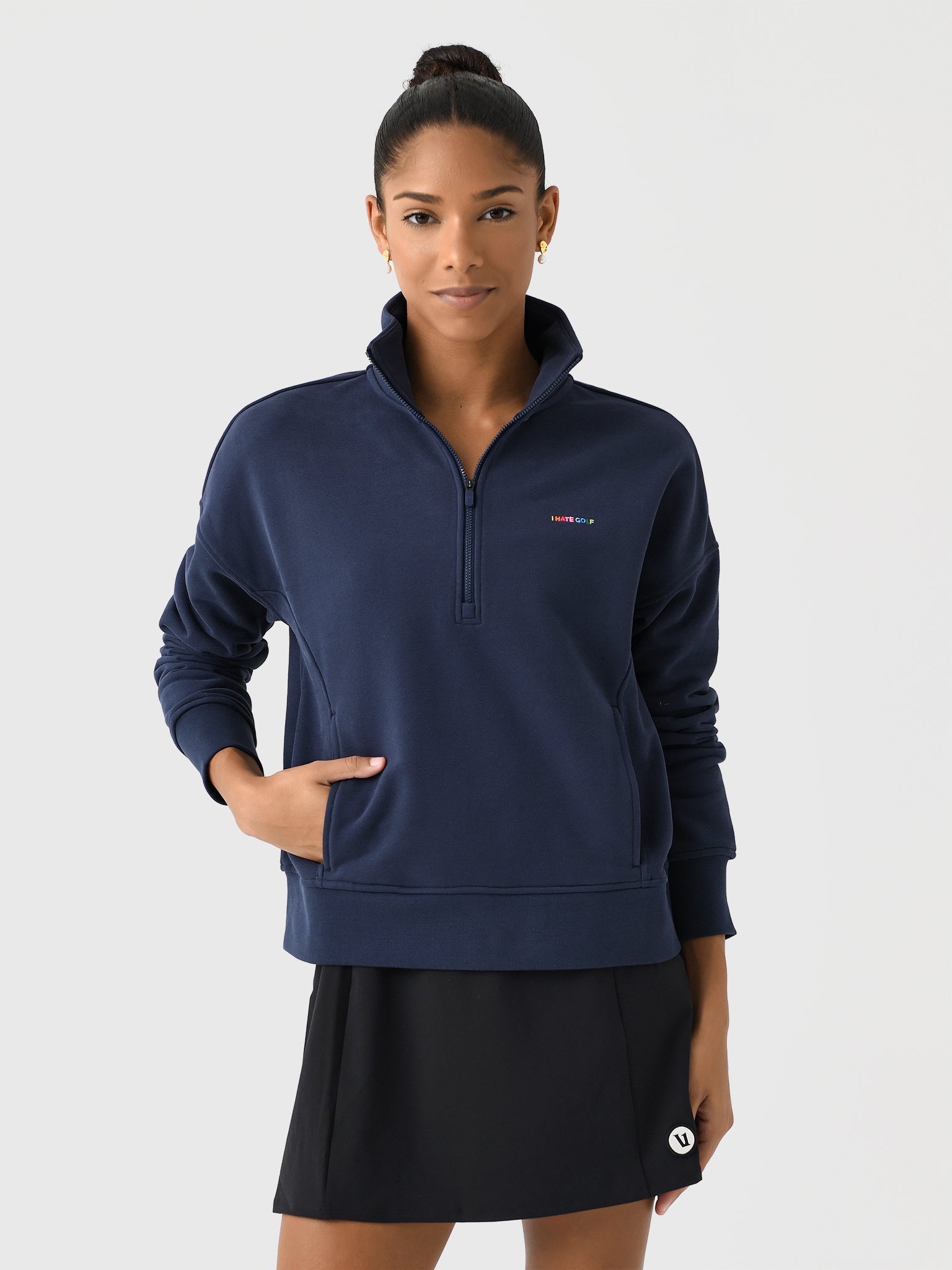 G/FORE Women's I Hate Golf French Terry Quarter-Zip – Saint Bernard