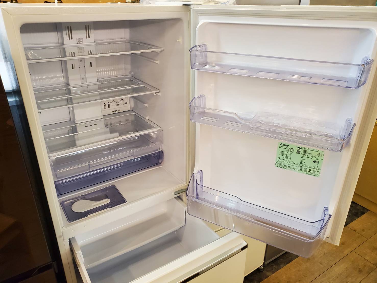 ☆MITSUBISHI 三菱 330L 3ドア冷蔵庫 2019年製 ワイドチルド 氷点下