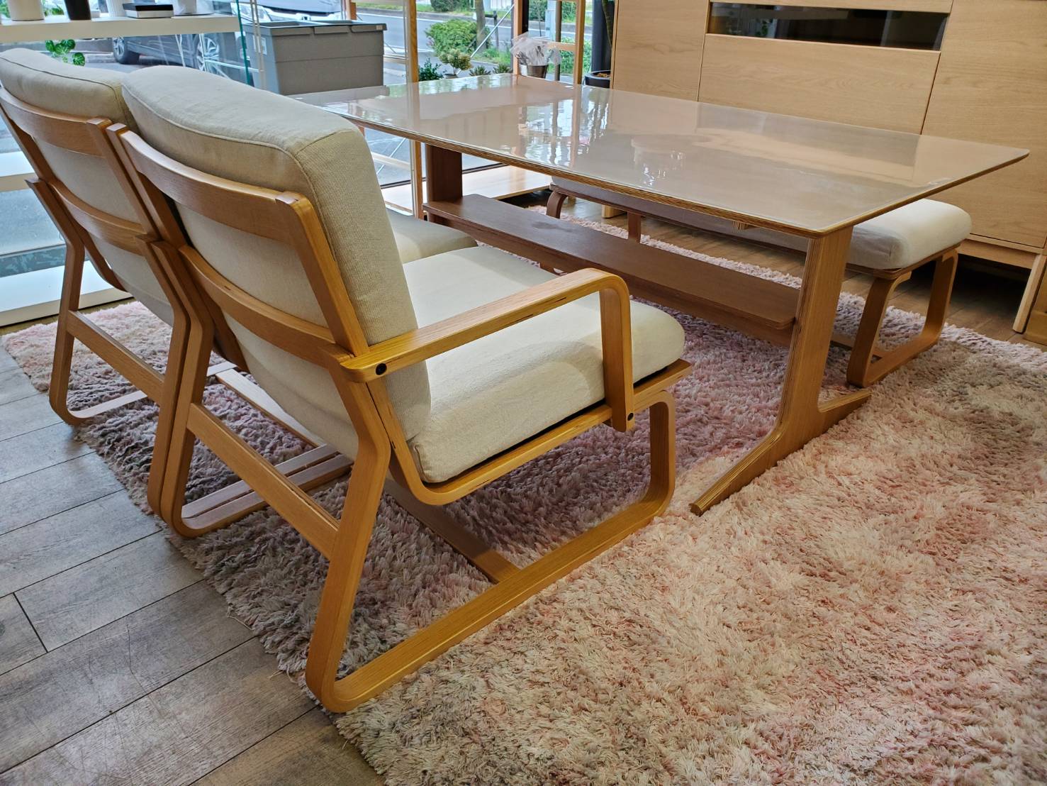 ☆MUJI 無印良品 リビングでもダイニングでもつかえる ダイニング4点