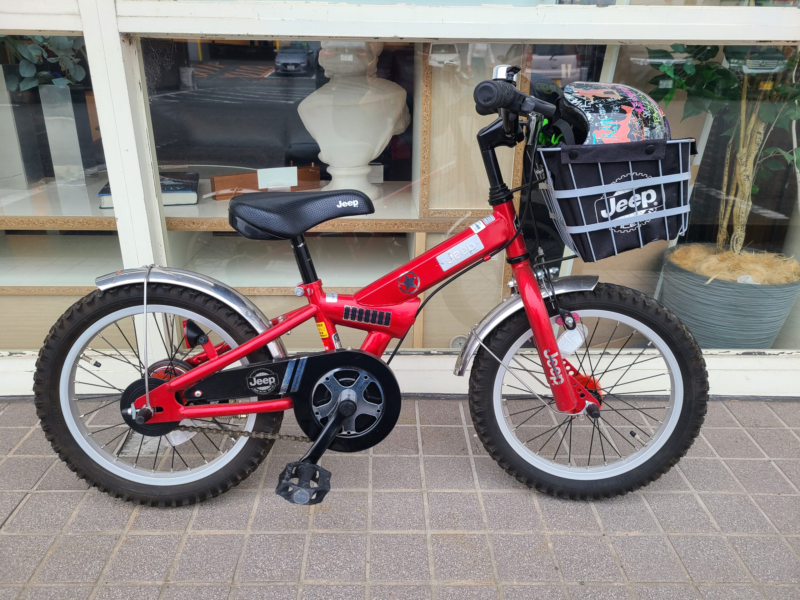 Jeep / ジープ 16インチ 子供用自転車 キッズバイク レッド JE-16G
