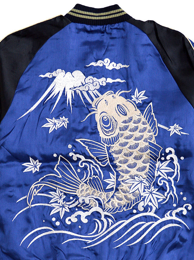 富士鯉リバーシブルスカジャン クロップドヘッズ 和柄 和風 送料無料