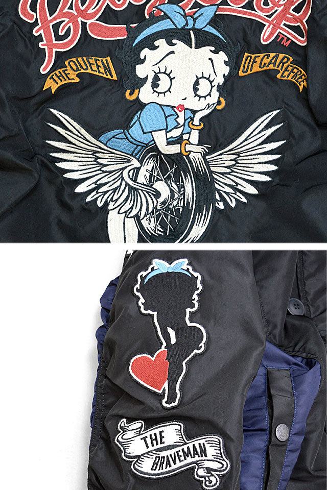 BR×BETTYコラボ ロゴ刺繍N-2Bフライトジャケット The BRAVE-MAN BBB