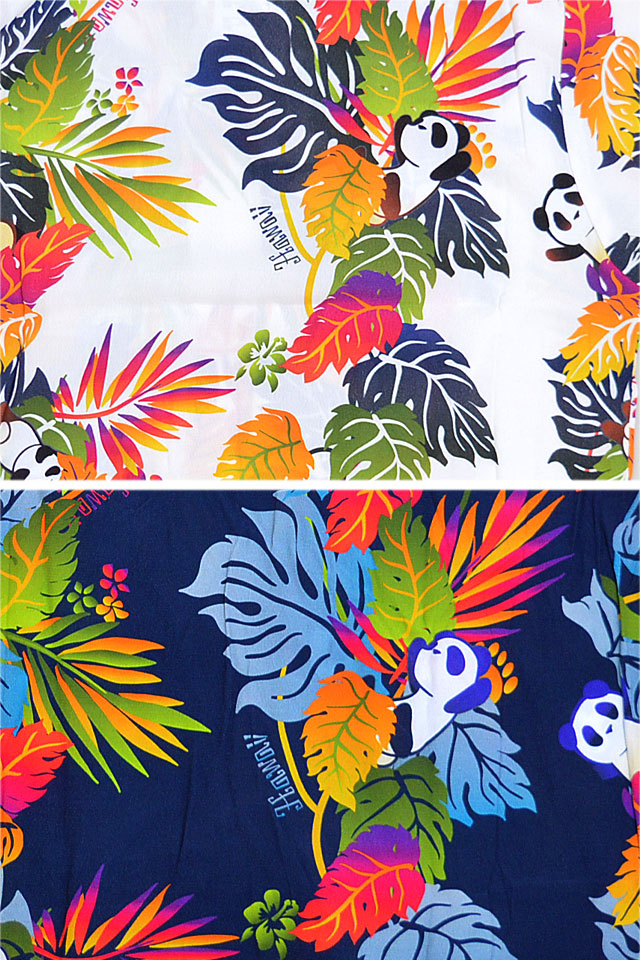 モンステラパンダ総柄アロハシャツ PANDIESTA JAPAN 554207 パンディ