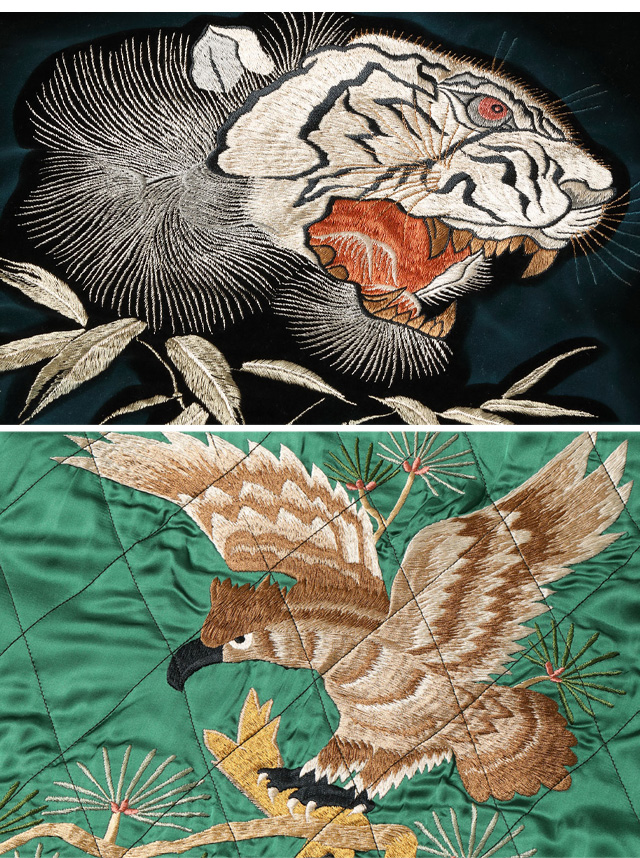 Mid 1950s Style 別珍 ×アセテートキルトリバーシブルスカジャン 60