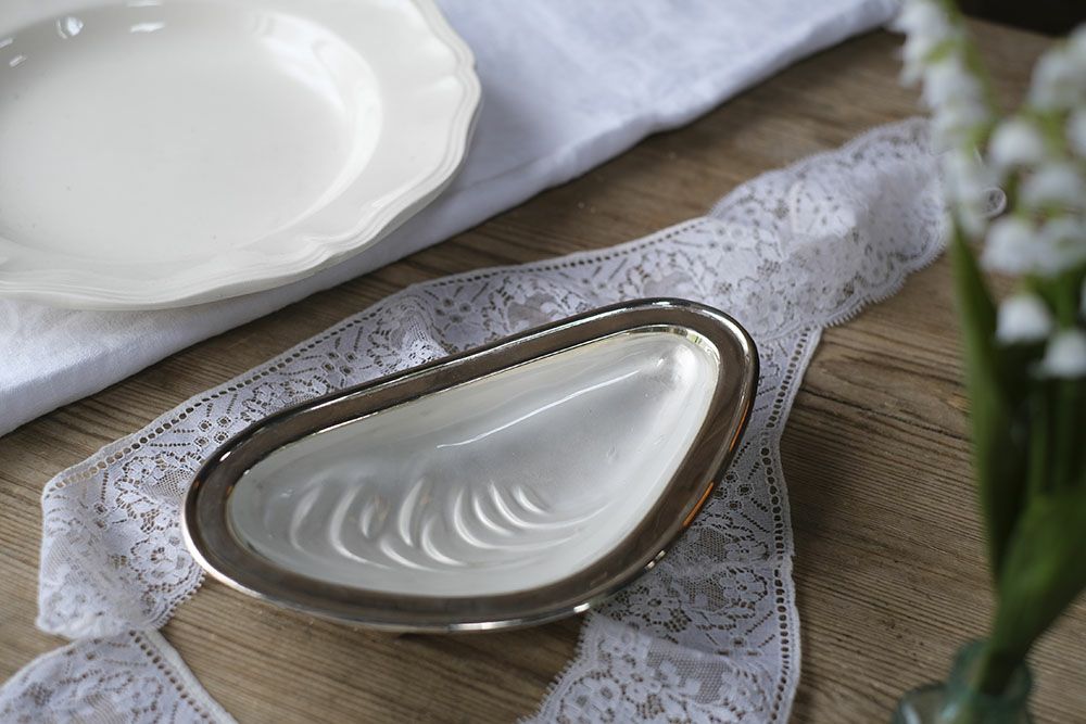 銀食器/アンティーク・バターディッシュ/mussels | 雑貨とアンティーク