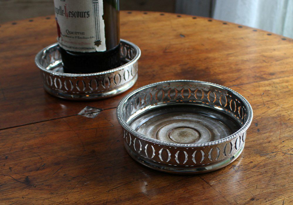 銀食器/アンティーク・シルバープレートボトルコースター | 雑貨と