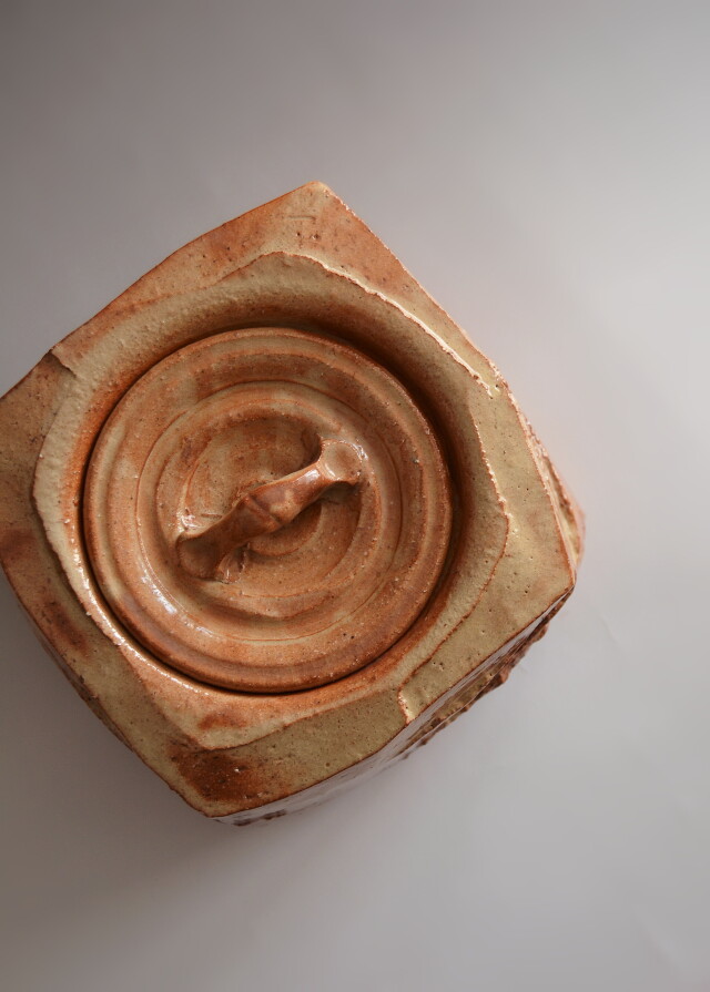 萩焼水指 宇田川聖谷作 茶道具 Antique Sam's Collection